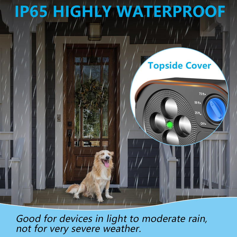 BONSO Ultrasonic Anti Barking Device for Dogs, Bark Control Device Box with 3 Modes, Variable Ultrasound Frequencies, Automatic Dog Whistle, Effective Range up to 75ft, Neighbor Dog Silencer (Black) Black Dog Barking Deterrent - PawsPlanet Australia