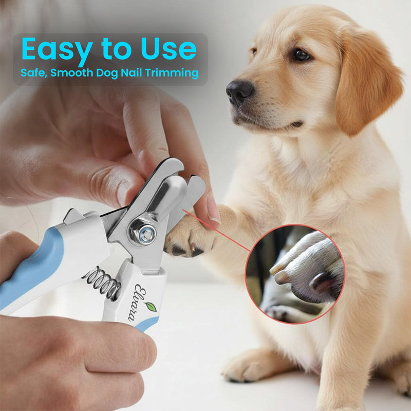 Dog Nail Clippers and Cat Nail Clipper Set with Light—Safe, Easy, and Precise Grooming Tool for Dogs, Cats, Puppies, and Small Pets (Red) Red - PawsPlanet Australia