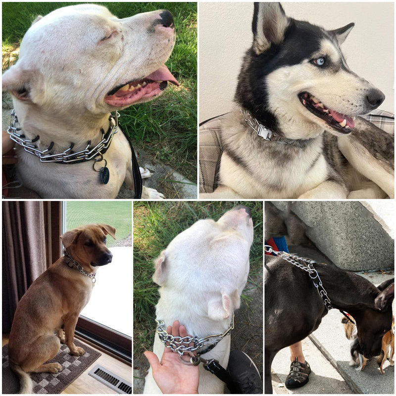 Dog Prong Collar,Dog Pinch Collar with Quick Release Buckle,No Pull Choke Collar Detachable Adjustable,Metal Easy Buckle Release Middle Large Dog Training Collar With Buckle XL - PawsPlanet Australia