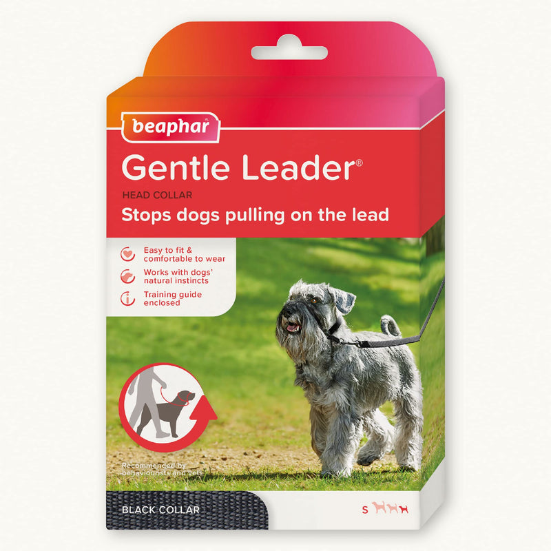 Beaphar | Gentle Leader | Head Collar for Small Dogs | Stops Pulling On The Lead | Training Aid with Immediate Effect | Endorsed by Behaviourists | Black x 1