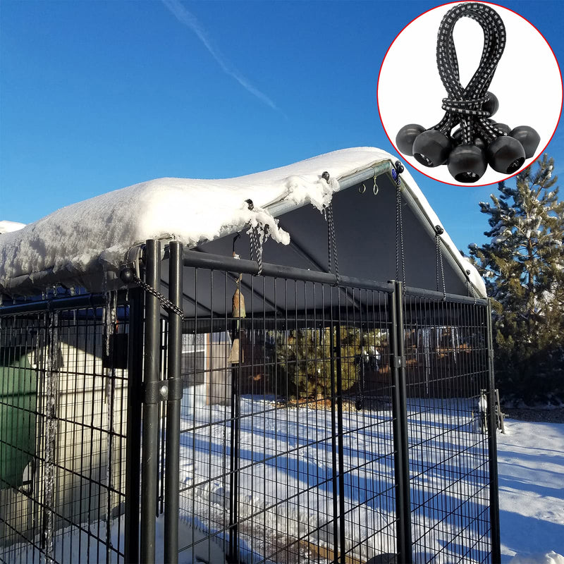 Dog Kennel Shade Cover 90% Sunblock Shading Cloth Net Mesh Tarp 10x10 ft for Outdoor Large Pet Crate with 12 Ball Bungee Cords - PawsPlanet Australia