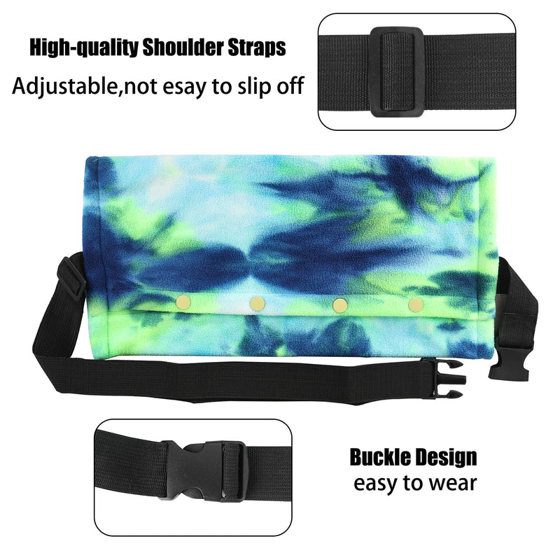 Esmorah Bearded Dragon Carrier and Leash Harness with Wings, Small Animal Sling Carrier and Reptile Carrier, Lizard Adjustable Harness and Sling Bag for Outdoor Travel Walking Rest Blue-green + Blue Wing Leash - PawsPlanet Australia
