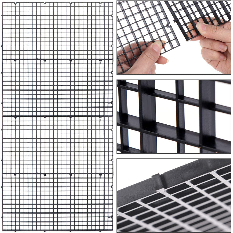 6 Pcs Grid Divider Tray Egg Crate 11.8inch Louvre Aquarium Fish Tank Bottom Isolation