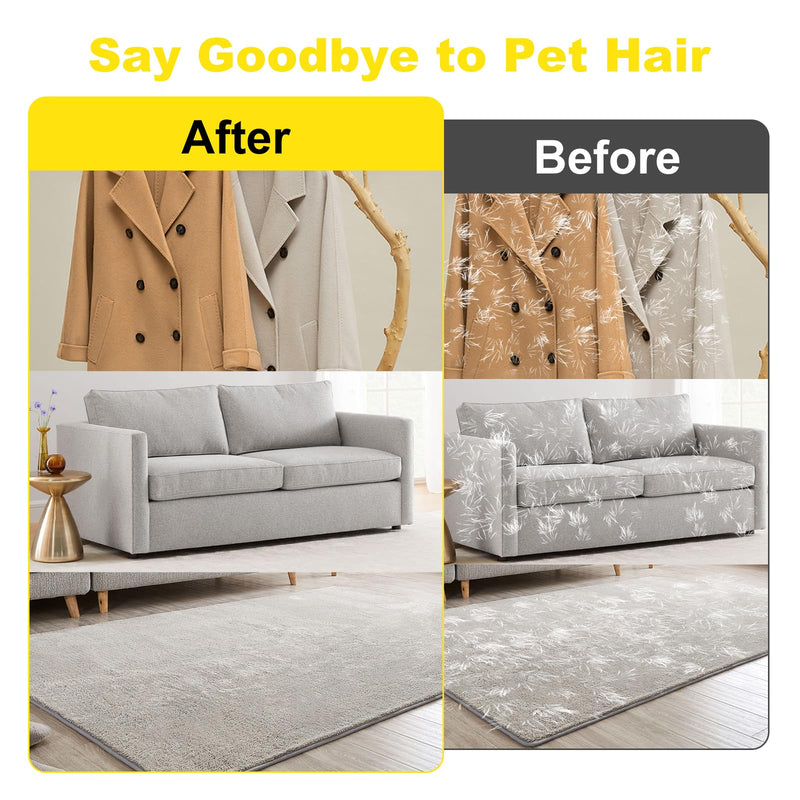 Pet Hair Removal Gloves for Cats & Dogs, Reusable Electrostatic Pet Grooming Gloves, Efficient Hair Remover Tools for Couch, Car Seat, Furniture, Carpet & Bedding (2 Pcs) - PawsPlanet Australia