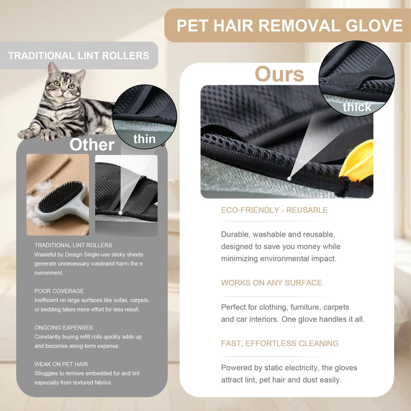 Pet Hair Removal Glove 4 - PawsPlanet Australia