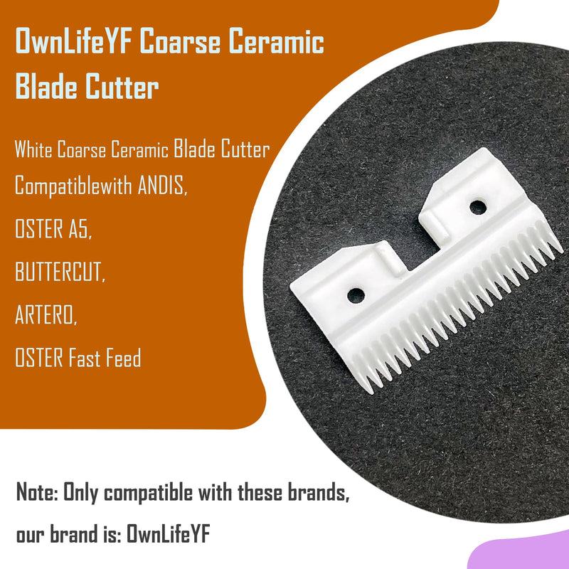 3PCS Ceramic Coarse Pet Replacement Blade Cutter Compatible with Andis 64440, Oster A5 and Walh KM Series Clippers, 22 Teeth - PawsPlanet Australia