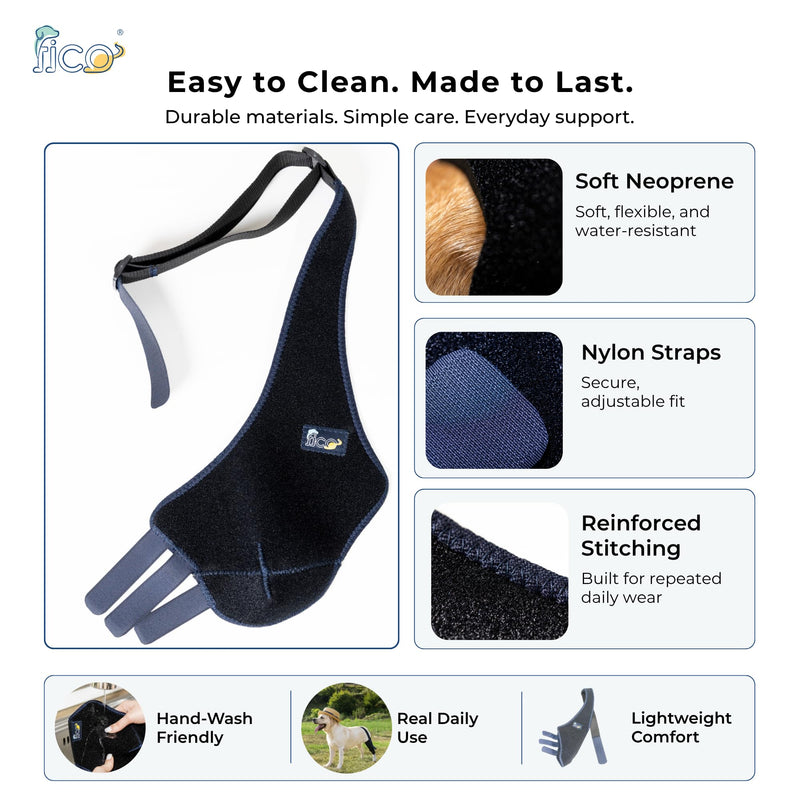 Dog Knee Brace for Hind Leg Support - Left Leg, CCL ACL Brace for Dogs, Vet Approved, Adjustable Orthopedic Support for Arthritis, Ligament Injuries & Post-TPLO Surgery Recovery (Small) Small