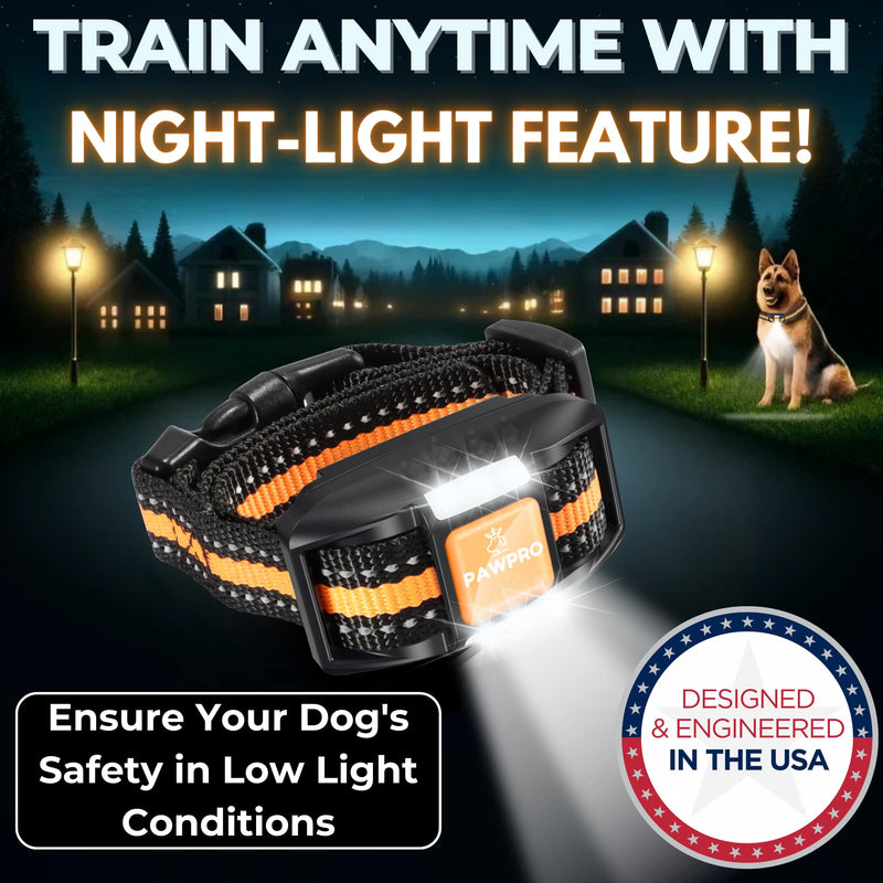 Dog Shock Collar with Remote, Unmatched 4-Mile Range, Night-Light Mode, Training Guide Included, 124 Training Levels & 4 Modes, Beep Vibration Shock, Waterproof Rechargeable, Fits All Dogs (1 Collar) 1 Collar - PawsPlanet Australia