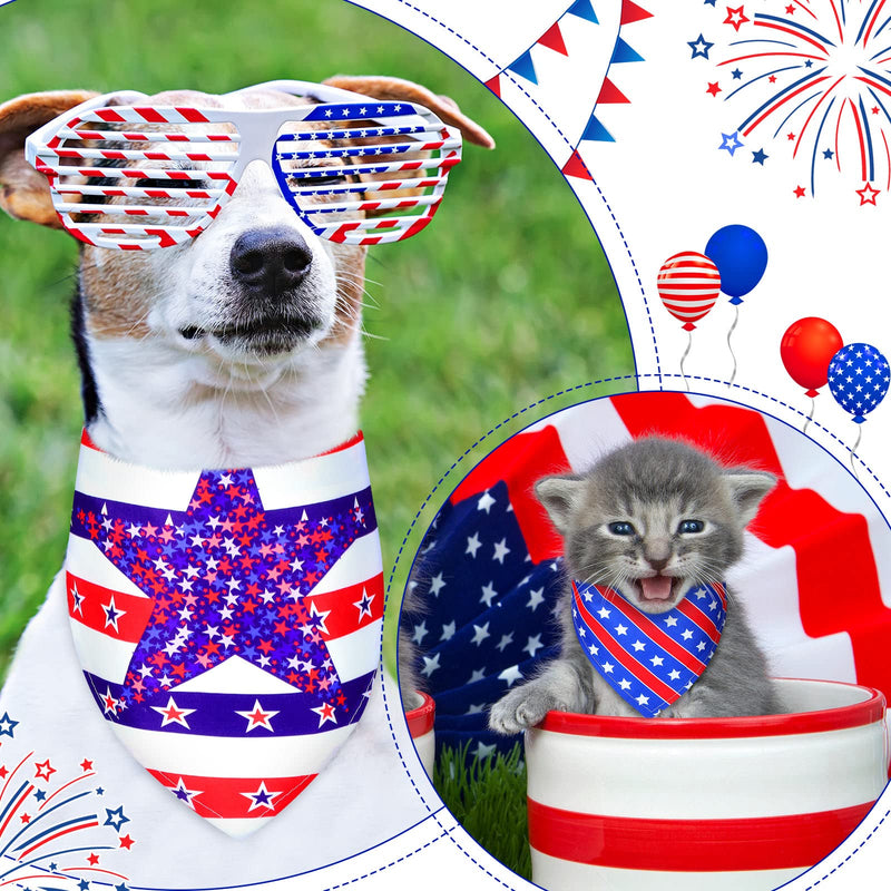 Sadnyy 40 Pcs Veteran Day Dog Bandana Bulk Memorial Patriotic American Flag Star Stripe Adjustable Bandana for Dogs 4th of July Puppy Kerchief National Independence Red White Blue USA Pet Scarf(L) L - PawsPlanet Australia