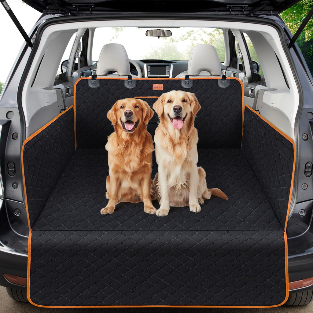 LOOBANI SUV Cargo Liner for Dogs, Nonslip Waterproof Pet Cargo Liner with Side Flaps, Dog Cargo Cover with Bumper Flap, Pet Cargo Cover Dog Seat Mat for SUVs/Sedans/Vans, Large Size Universal Fit - PawsPlanet Australia