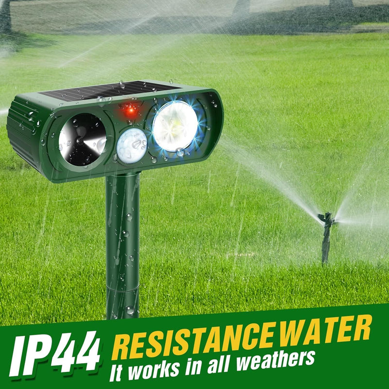 Ultrasonic Cat Deterrent Outdoor, Solar Powered Deterrent with Motion Sensor and Flashing Lights Solar Farm Garden Yard Device,Dogs,Cats,Birds - PawsPlanet Australia