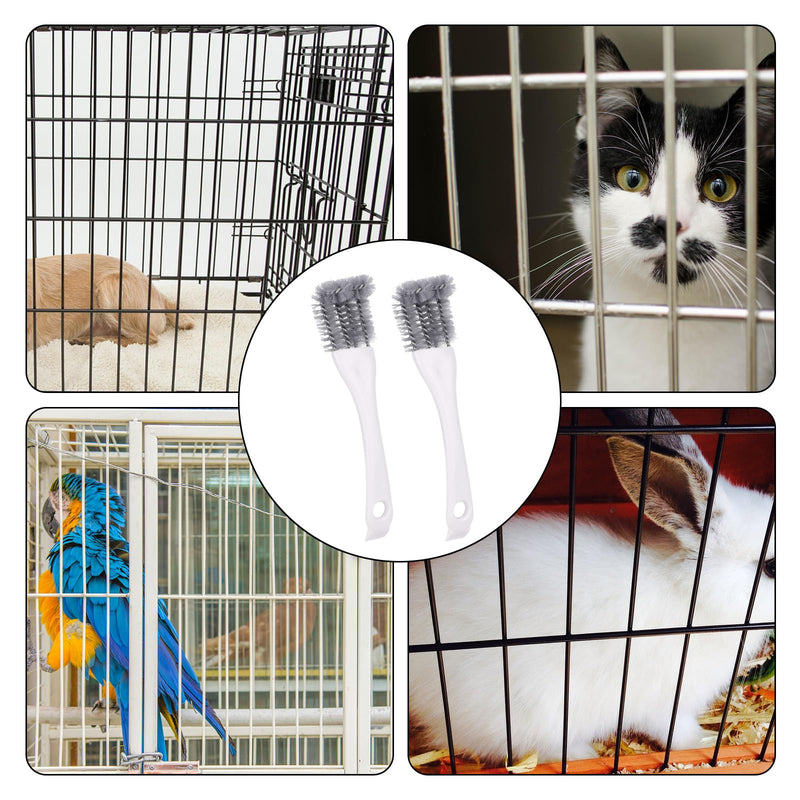 2pcs Bird Cage Cleaner with Long Handle, Bird Cage Brush Droppings Removal Tool for Small Animals Remover Parrot Bath Perches Cleaning Accessories - PawsPlanet Australia