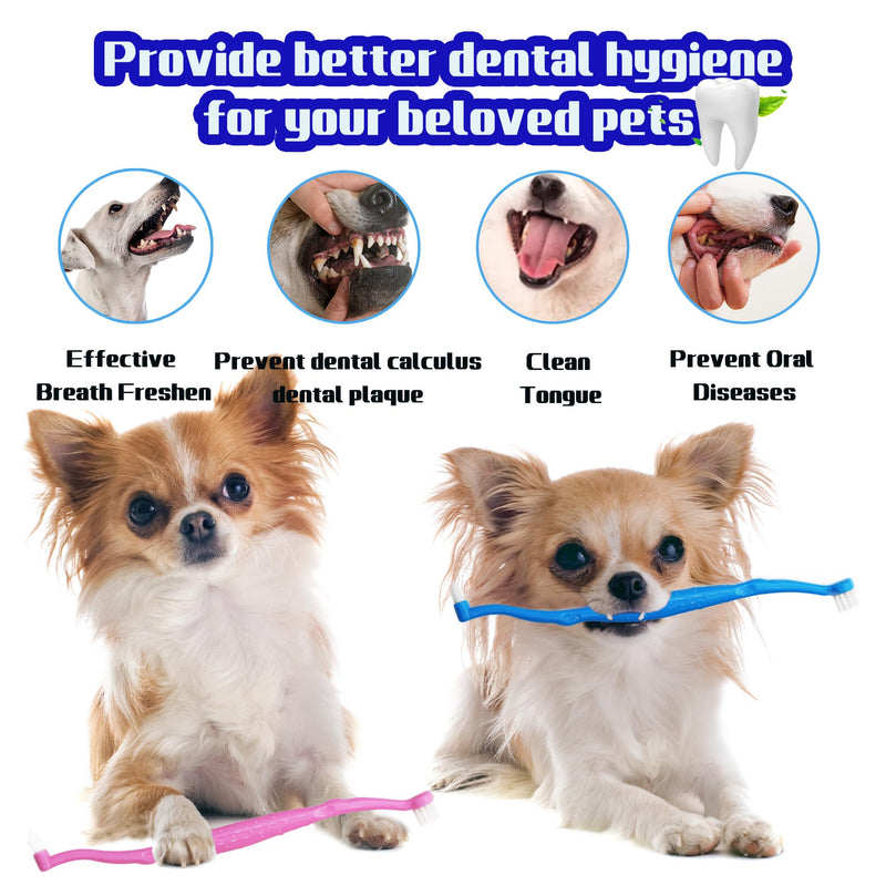 Dual Sided Cat Toothbrush Dog Toothbrush Finger Brush Micro Head, Suitable for Small to Large Dogs & Cats (White, Small) White 1 Count (Pack of 10) - PawsPlanet Australia