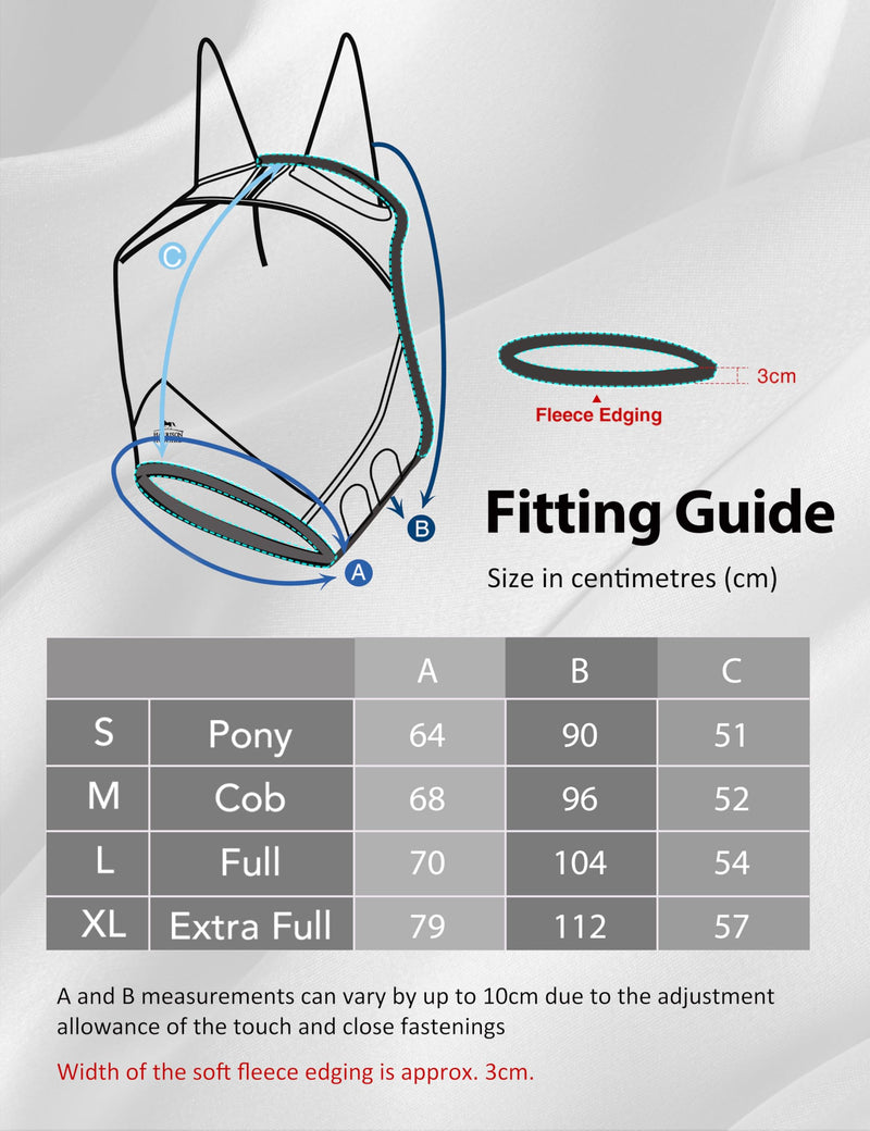 Harrison Howard Horse Fly Mask UV Protective Fine Mesh with Extra Wool Soft Touch on Skin Fly and UV Protection Summer Mint M Medium - PawsPlanet Australia