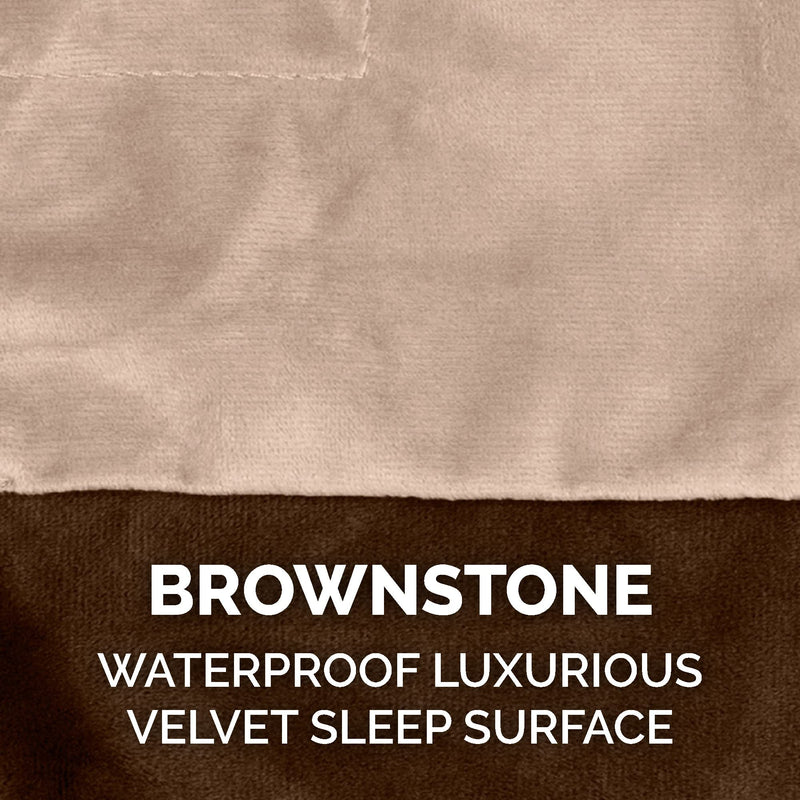 Furhaven Waterproof Throw Blanket for Dogs & Indoor Cats, Washable - Two-Tone Luxe Velvet Dog Blanket - Brownstone, Large 50.0"L x 35.0"W - PawsPlanet Australia