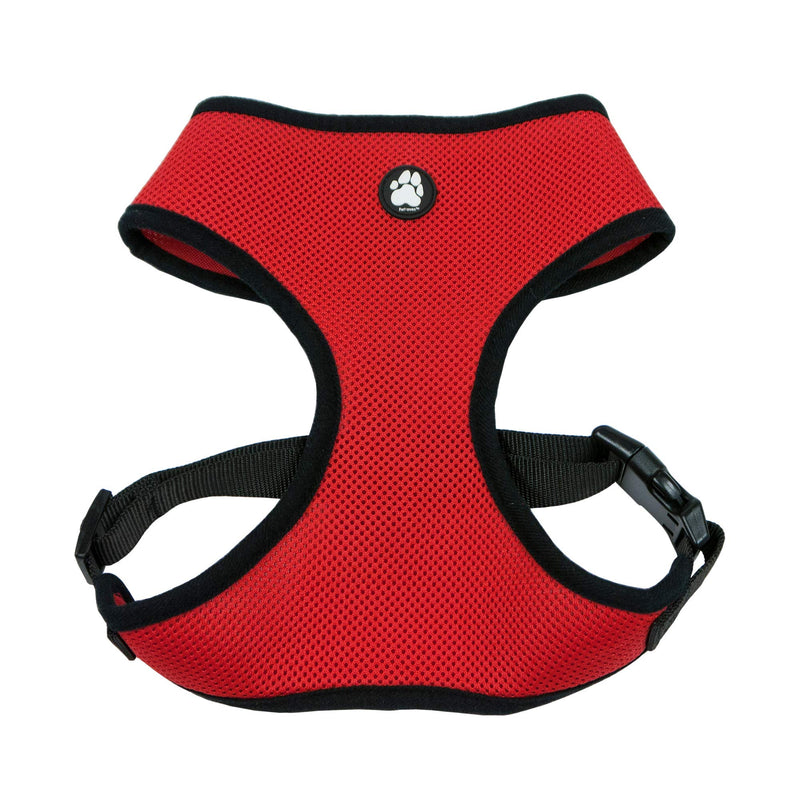 Furhaven Adjustable Padded Mesh Dog Harness - Red, Large - PawsPlanet Australia