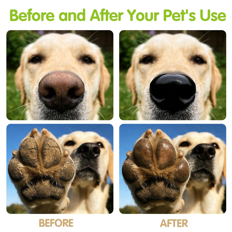 Dog Paw Balm Lick-Safe Paw Balm for Dogs & Cats, Natural Moisturizer with Organic Coconut Oil Quickly Nourishes and Repairs Dry, Cracked Paws and Nose - PawsPlanet Australia