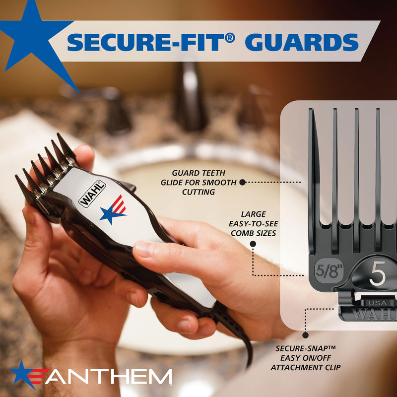 Wahl USA Anthem Classic Haircutting Kit – Corded Hair Clipper for Men with No-Snag Blades, Powerful POWERDRIVE Motor & Adjustable Fade Lever – Model 3029140 - PawsPlanet Australia
