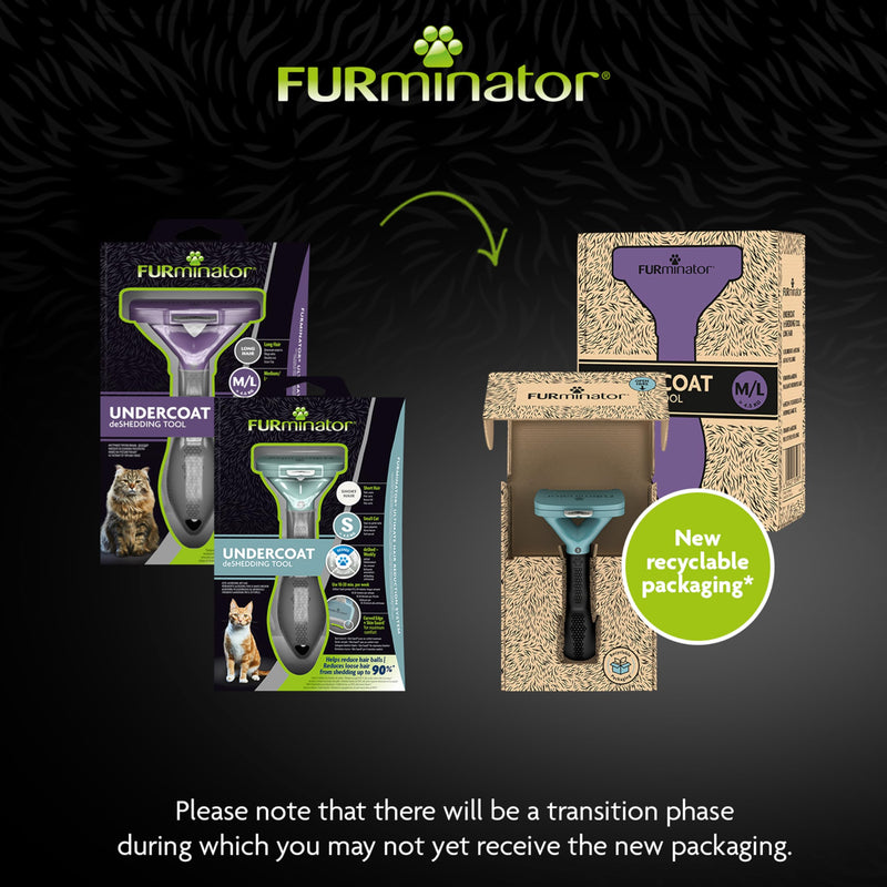 FURminator Undercoat deShedding Tool Cat M/L - Short hair - PawsPlanet Australia