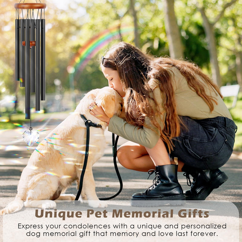 Dog Memorial Gifts for Loss of Dog, Pet Memorial Suncatcher Wind Chime, Loss of Pet Sympathy Gift, Pet Memorial Gifts, Pet Remembrance Gift in Memory of Dog Cat, Bereavement Gifts（28 inch - PawsPlanet Australia