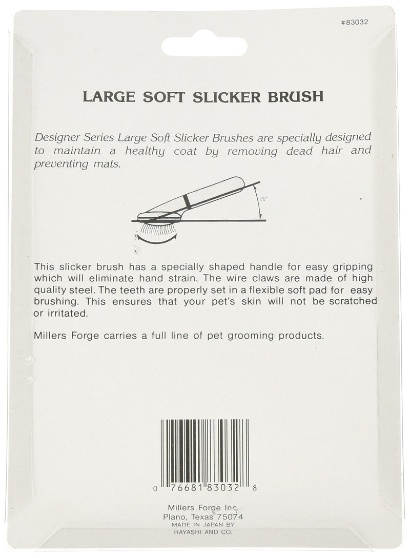 Millers Forge Stainless Steel Pins Designer Series Soft Slicker Pet Grooming Brush, Large,beige - PawsPlanet Australia