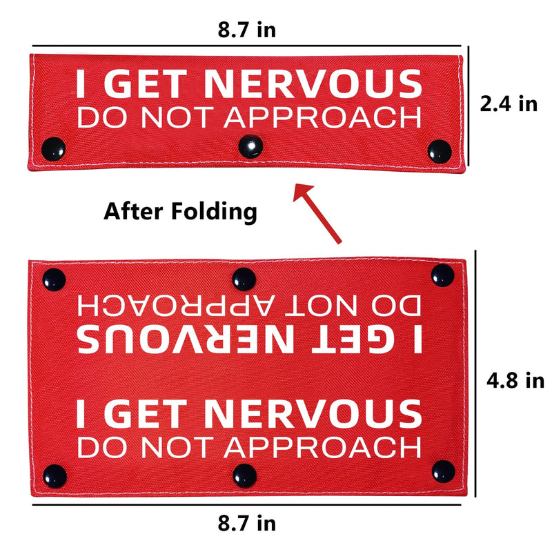 Advivio I Get Nervous Do Not Approach, Red Funny Dog Leash Sleeve, Shy Rescue Leash Wrap - Nervous/Shy Dog Gift and Dog Owner Gift - PawsPlanet Australia