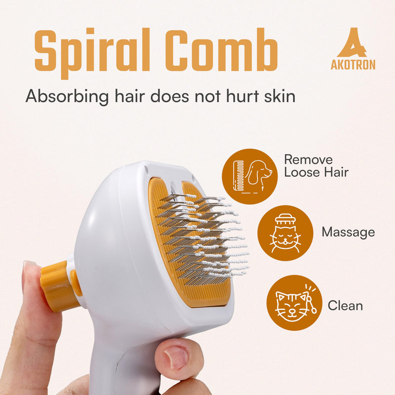 Cat Steam Brush 2024 New Rechargeable Self-Cleaning Pet Grooming Tool for Indoor Cats Long and Short Hair Cats and Dogs Steamy Hair Comb Steamy Massage Shedding Relief - PawsPlanet Australia