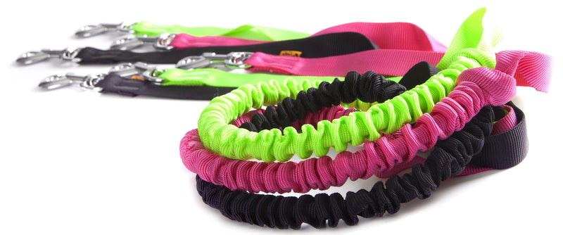 Dingo Shock-Absorber Leash with a Handle for Canicross Hands Free Lead Black Shock absorber lead - PawsPlanet Australia