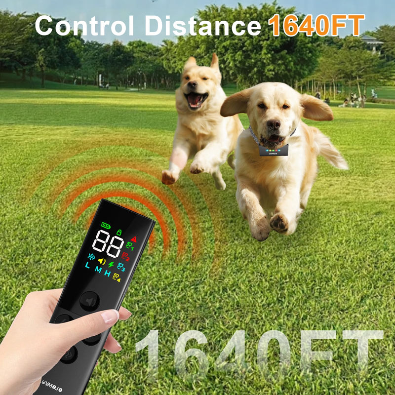 4 Dogs Shock Collar, 1640FT Dog Training Collar with Remote, Waterproof Electric Educator, Smart Anti-bark Trainer, 4 Modes Stop Bad Behaviors, Security Lock, Rechargeable e-Collar for Puppy Black Set(Collar+Remote) - PawsPlanet Australia