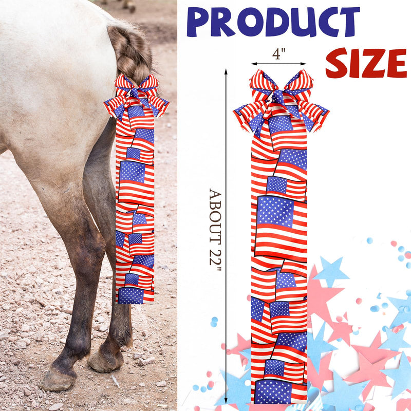 6 Pcs Horse Tail Bag Breathable Guard 22" Slip on Horse Care Tail Wrap 2 Strand Closure Straps Grooming Supplies to Keep from Dirt Breakage Rubbing 6 Designs(Modern Style) Modern Style