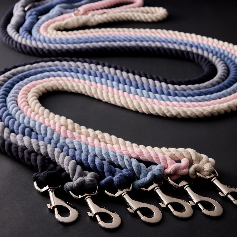 Tucker II – The Heavy Duty 6 ft Twisted Rope Cotton Durable Leashes Dogs, Pink, One Size - PawsPlanet Australia