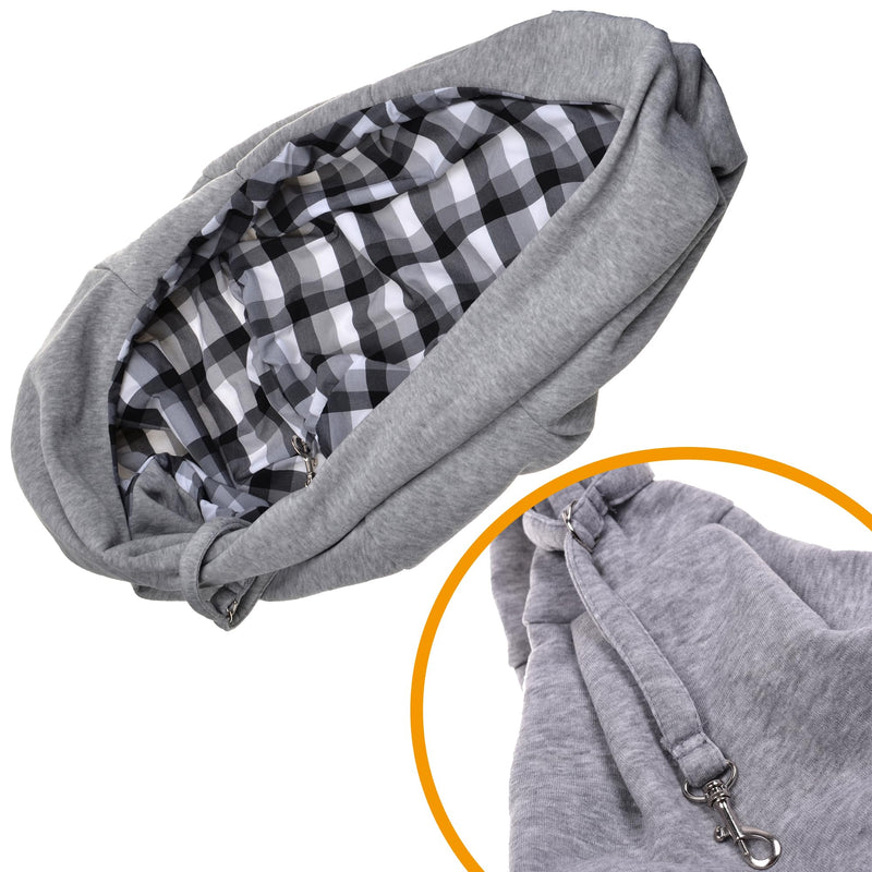 Cosmos Reversible Dog Sling Carrier Dog Purse with Breathable Soft Cotton Suit for Puppy Small Dogs and Cats for Outdoor Travel Gray - PawsPlanet Australia