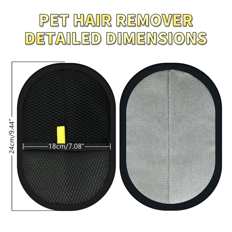 3 Pcs Pet Hair Removal Glove, Electrostatic Pet Hair Removal Gloves, Reusable Cat and Dog Hair Remover, for Couch, Carpet, Furniture, Car, Bedding, Cat Grooming Gloves - PawsPlanet Australia