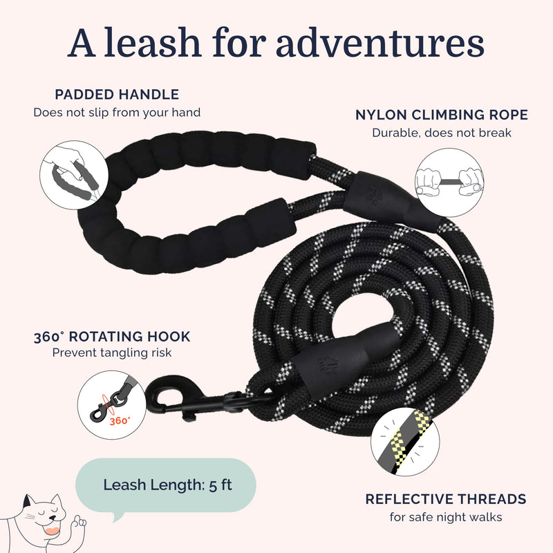 Hepper Cat Harness and Leash Escape Proof Set - Black Tactical Cat Harness with Reflective Safety Strips - Kitten or Cat Vest/Cat Jacket/Cat Walker (XS) XS (26-36cm Chest)