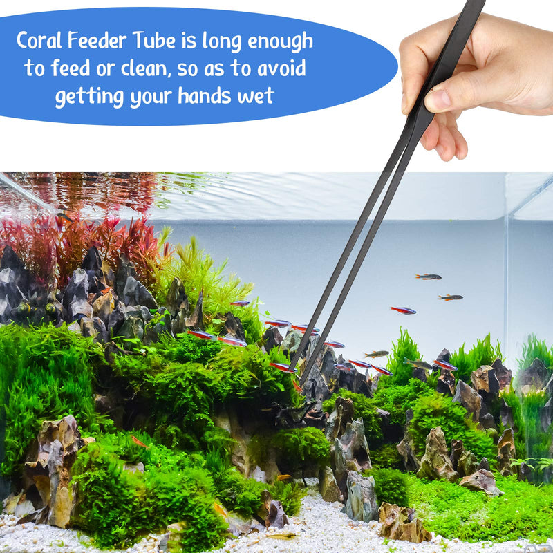 Weewooday 3 Pieces Axolotl Tank Accessories, Extra Long Tweezers for Aquarium, Coral Feeder Long Syringe, Fish Feeding Tongs Tweezers for Reef Roids Aquatic Plant Spider Snake Lizard - PawsPlanet Australia