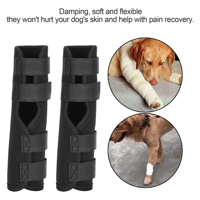 Qcwwy Pet Leg Guards 1 Pair Neoprene Arthritis Injury Rehabilitation Care Elbow Warm Knee Surgery Wound Healing Leggings Protection for Dogs