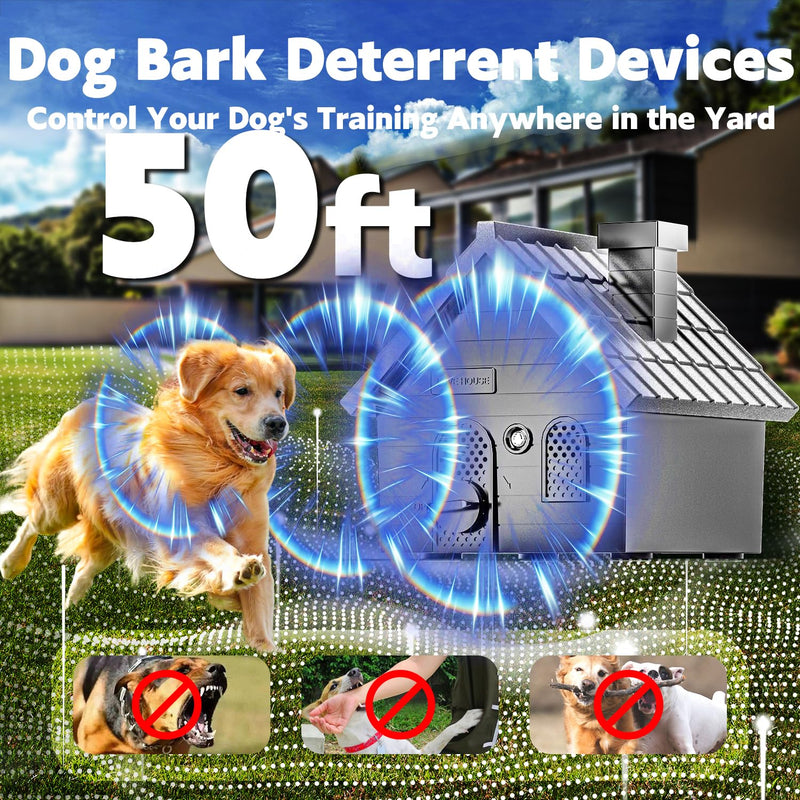 Mimo Style Anti Barking Device for Dogs, Ultrasonic Dog Bark Deterrent Devices, Dog Barking Silencer up to 50 FT, Dog Barking Control Device, Bark Box Indoor Outdoor Use(Black) black - PawsPlanet Australia