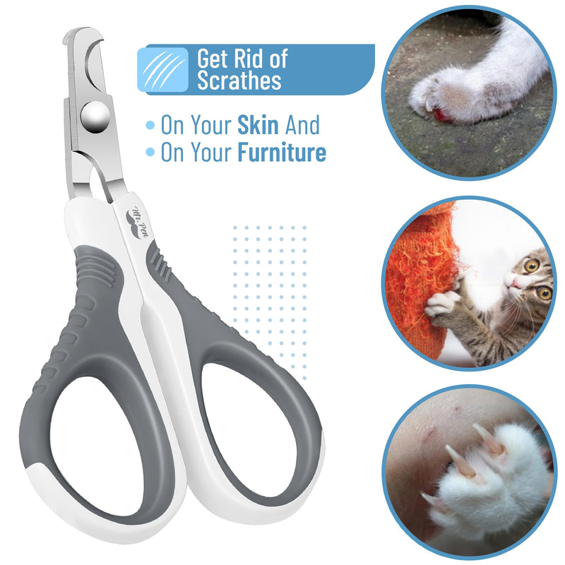 Mr. Pen Cat Nail Trimmer - White & Gray, Cat & Dog Nail Clipper, Kitten & Small Dog Claw Trimmer
