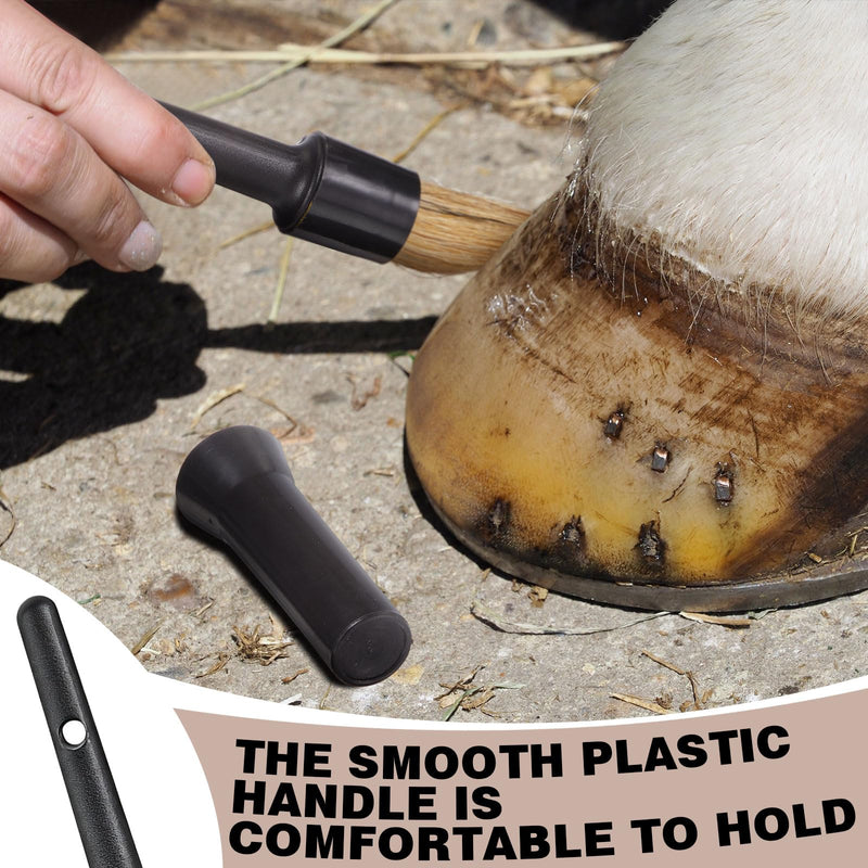 2 Set Hoof Oil Brush for Horses with Cap Black for Horse Hoof Care to Restore Dry and Fragile Hooves - PawsPlanet Australia