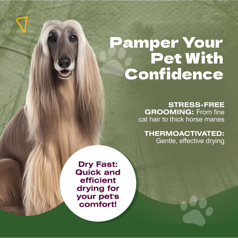 Dry Fast Pet Hair Spray by Promote Pet – 60% Faster Drying Time - for Dogs, Cats & Horses All Fur Types - Non-Greasy, Silicone-Free – Professional Groomers & Home Use – Made in the UK - 500mL