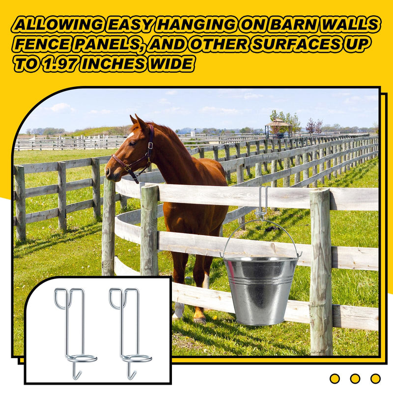 2 Pcs Water Bucket Hook for Horses Portable Removable Equestrian Bucket Hook Hangers Livestock Horse Stall Accessories for Feeding Horse Tying Horse Summer, Hang on Stall Walls or Doors - PawsPlanet Australia