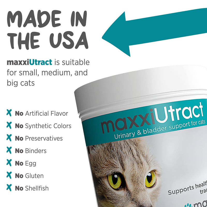 maxxiUtract Urinary and Bladder Supplement for Cats to Help Prevent UTI Recurrence and Support Optimum Urinary Tract Health (2.1 oz) 2.1 Ounce (Pack of 1)