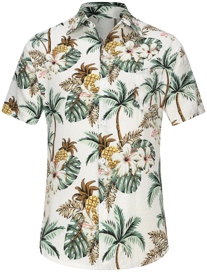 Dog Shirt Hawaiian Dog and Cat Summer T-Shirts Dog Style Floral Breathable Cool Clothes Hawaiian Shirts for Dogs and Cats Owner and Pet Shirts are Sold Separately 2XL-(54.33"Bust)-for Human White Only for Human - PawsPlanet Australia