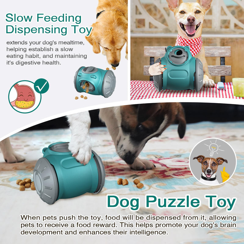 Zamzam Interactive Dog Treat Dispenser Toy with Slow Feeding Enriching Play, Food Dispensing Dog Toy Enrichment Puzzle for Small, Medium, or Large Breeds, Heavy-Duty ABS Plastic - PawsPlanet Australia