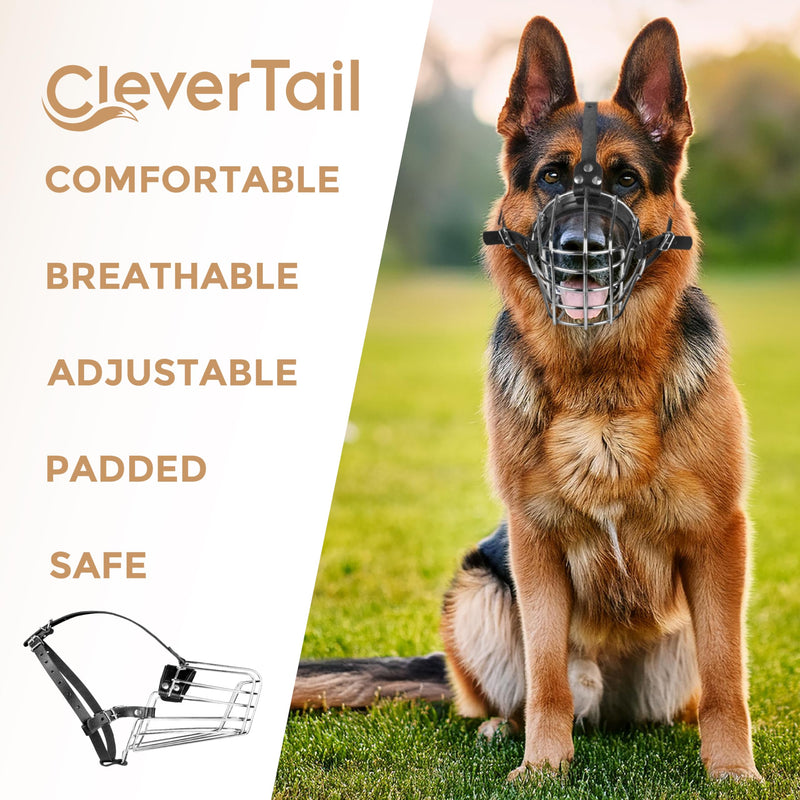 German Shepherd Muzzle for Large Sized Dog – Metal Dog Muzzle for German Shepherd – Steel Basket Muzzle for Large Dogs – Wire Cage Muzzle for Medium Dogs Husky, Belgian Malinois - PawsPlanet Australia