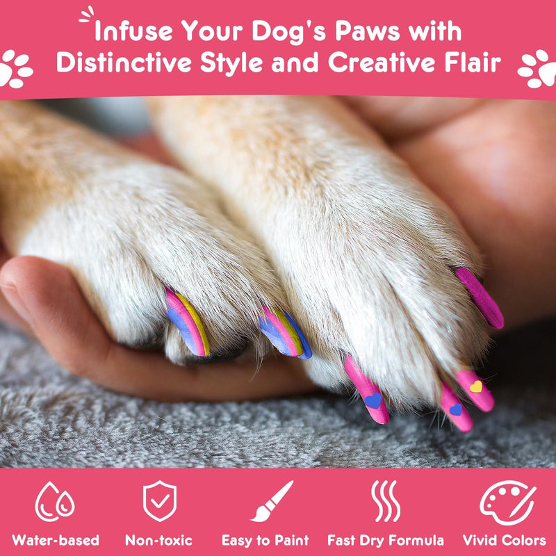 MSDADA 15 Colors Dog Nail Polish Pens, Quick Dry Pet Nail Polish Set for Dogs to DIY Stylish Dog Nail Art, Non-Toxic Dog Safe Nail Polish Dog Accessories for Large & Small Dogs - PawsPlanet Australia