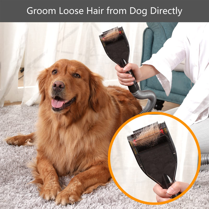 Brush Hair Deshedding Tool for Dogs&Cats Professional Shedding Fur Remover Comb as Vacuum Cleaner Attachment Kit for Dyson V15 V12 V11 V10 V8 V7 V6 - PawsPlanet Australia