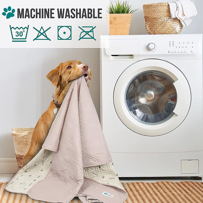 PetAmi Waterproof Couch Cover for Dogs, Reversible Furniture Cover Sofa Protector for Pet Cat Bed, Washable Blanket Dog Cover for Couch Seat, 52x82 Beige 52 x 82 Inches - PawsPlanet Australia