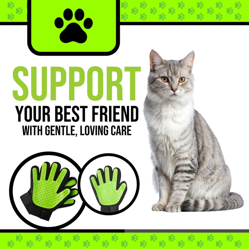 Pet Grooming Gloves – 1 Pair – Deshedding & Bath Massage Mitts for Dogs & Cats – Choose from 5 Colors – Adjustable, Reusable & Easy to Clean (Lime Green) Lime Green - PawsPlanet Australia