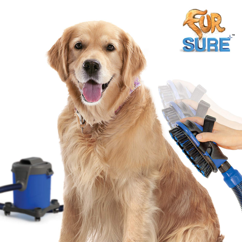 Fur Sure Vacuum Brush Kit for Home Pet Grooming and Cleaning Furniture and Carpet – Great for Medium to Large Sized Breeds and Cleaning Up After All Pets - PawsPlanet Australia